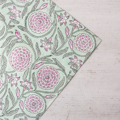 Hand Block Printed Wrap - Rajmala Teal