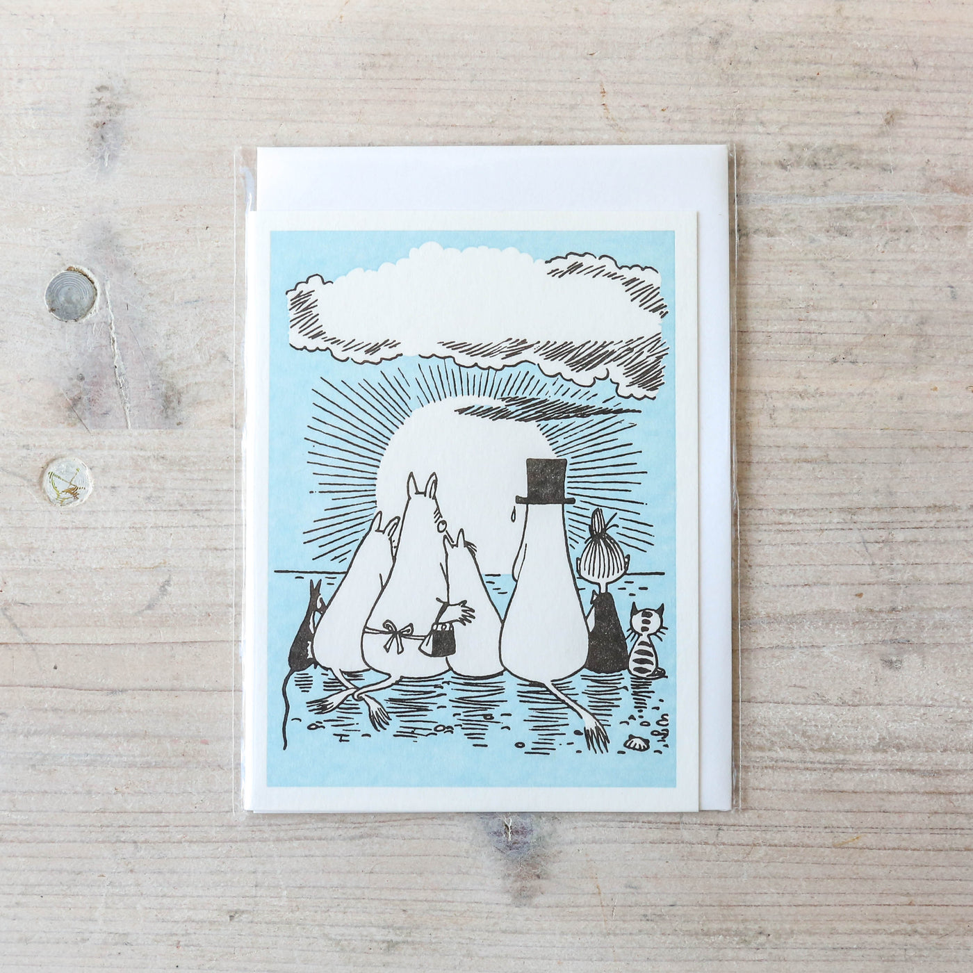 Moomin Sunset Letterpress Greetings Card