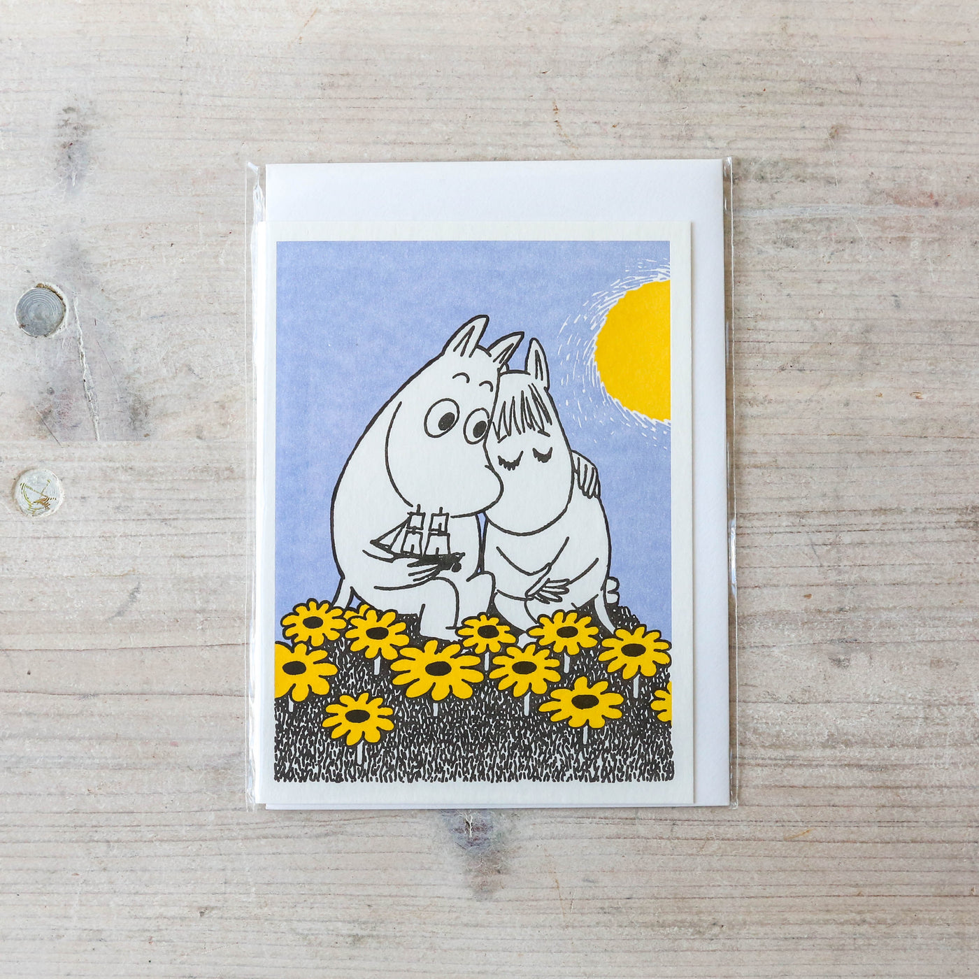 Moomin In Love Letterpress Greetings Card