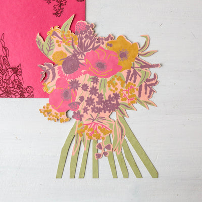 Peonie Pink Bouquet Card