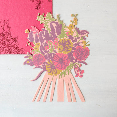 Marigold Pink Bouquet Card