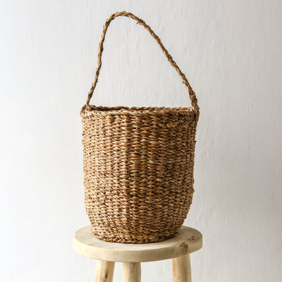Seagrass Storage Basket with Handle