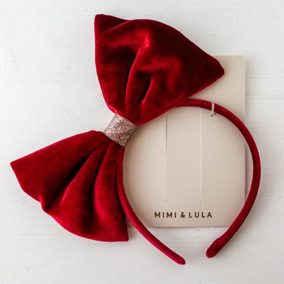 Mimi and Lula Alice Headband - Giant Velvet Bow