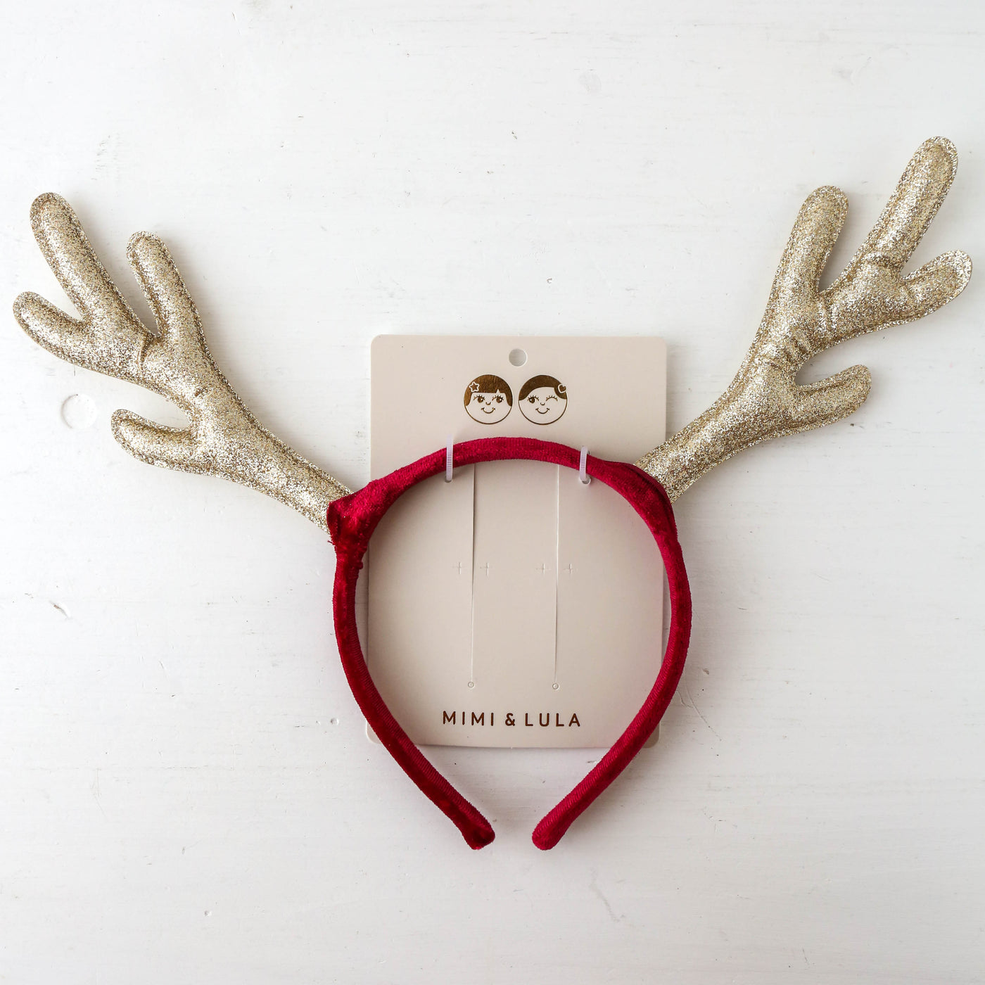 Mimi and Lula Alice Headband - Rudolph Antlers