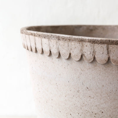 30cm Helena Plant Pot & Saucer - Grey LOCAL PICK UP ONLY