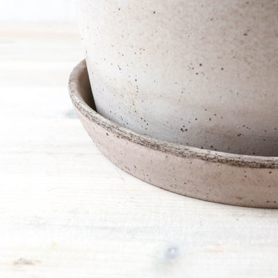 30cm Helena Plant Pot & Saucer - Grey LOCAL PICK UP ONLY