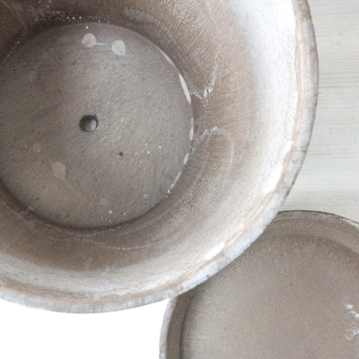 30cm Helena Plant Pot & Saucer - Grey LOCAL PICK UP ONLY