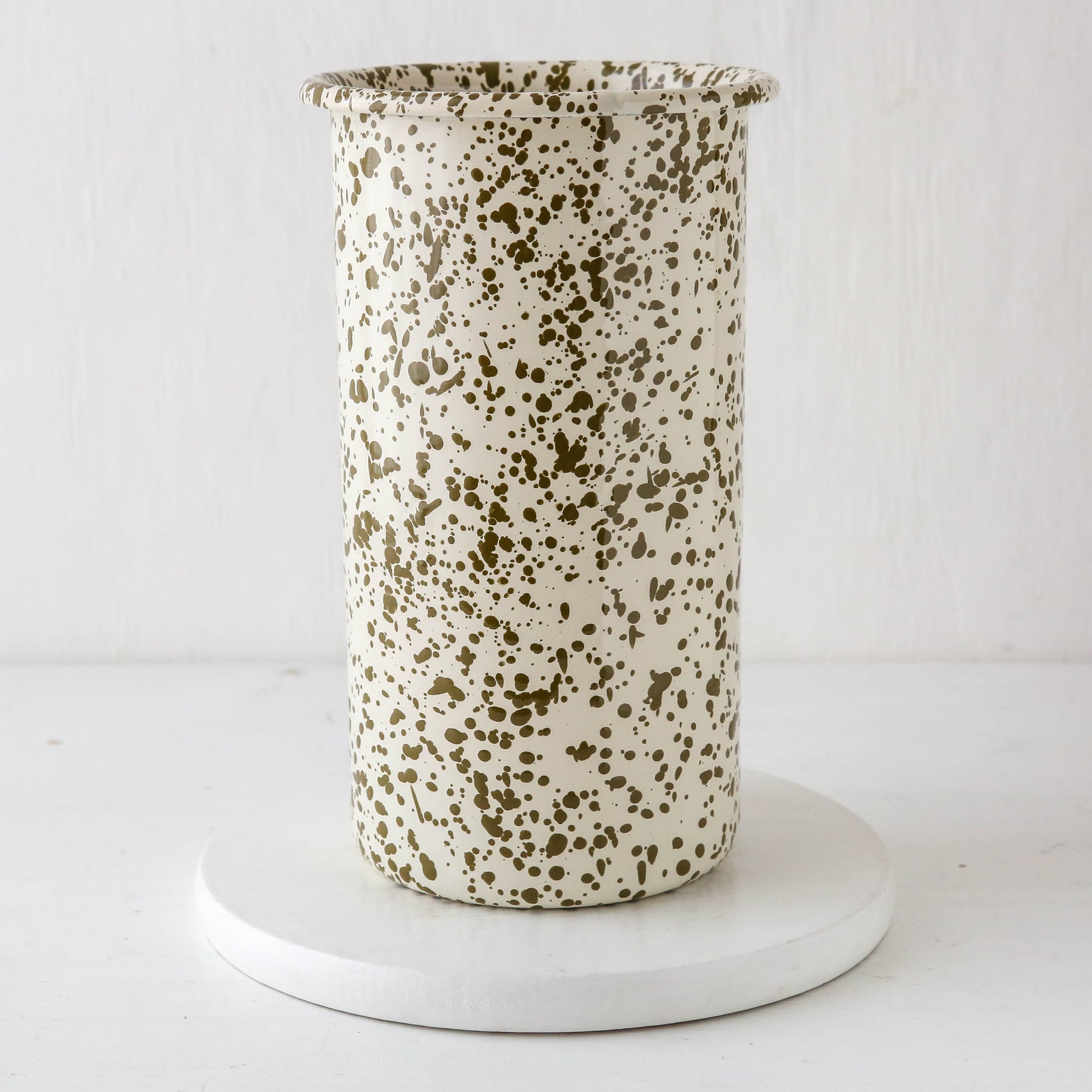 Splatterware Pot Splatterware Enamel Vase - Olive – Berylune