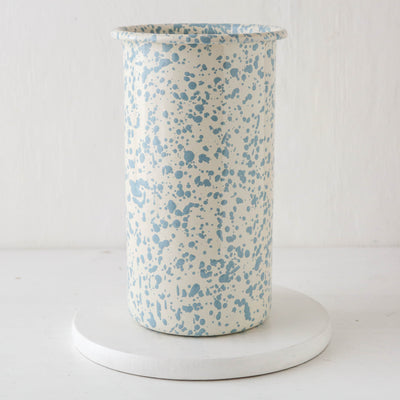 Splatterware Enamel Vase - Sky Blue