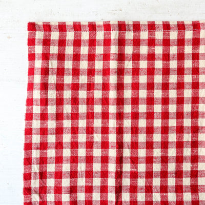 Set of Four Cotton Napkins - Red Gingham