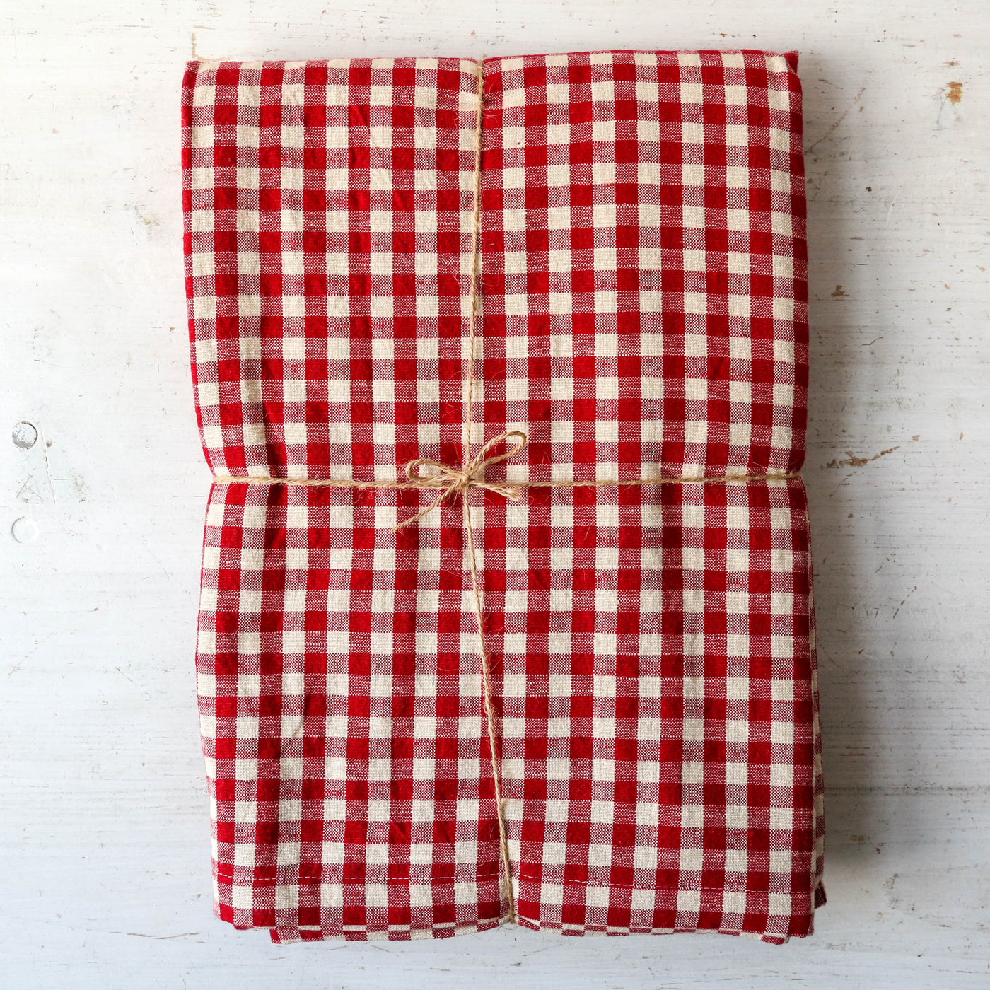 230cm Cotton Tablecloth - Red Gingham