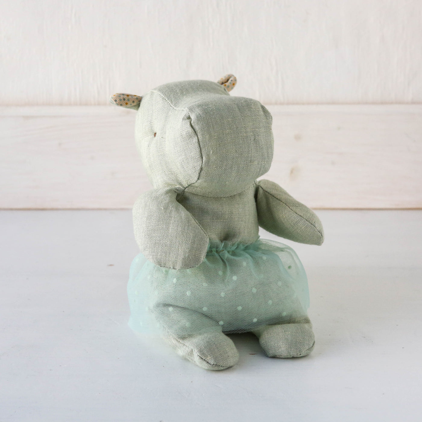 Small Hippo Toy with Skirt - Mint