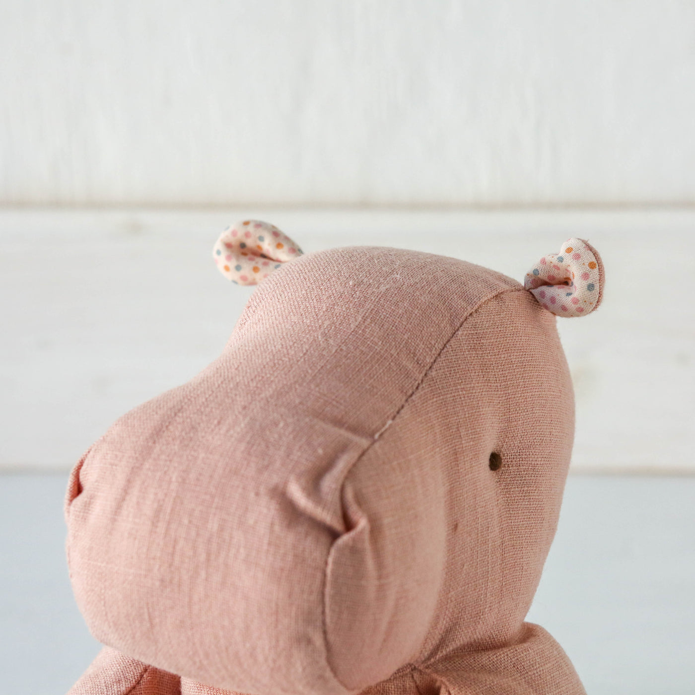Small Hippo Toy with Skirt - Soft Rose