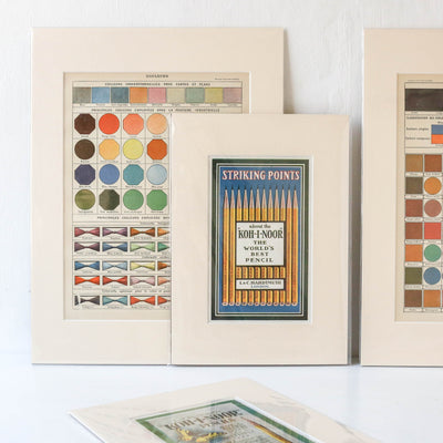 Vintage French Colour Theory Book Plate - Colours for Maps and Fabric Dyeing