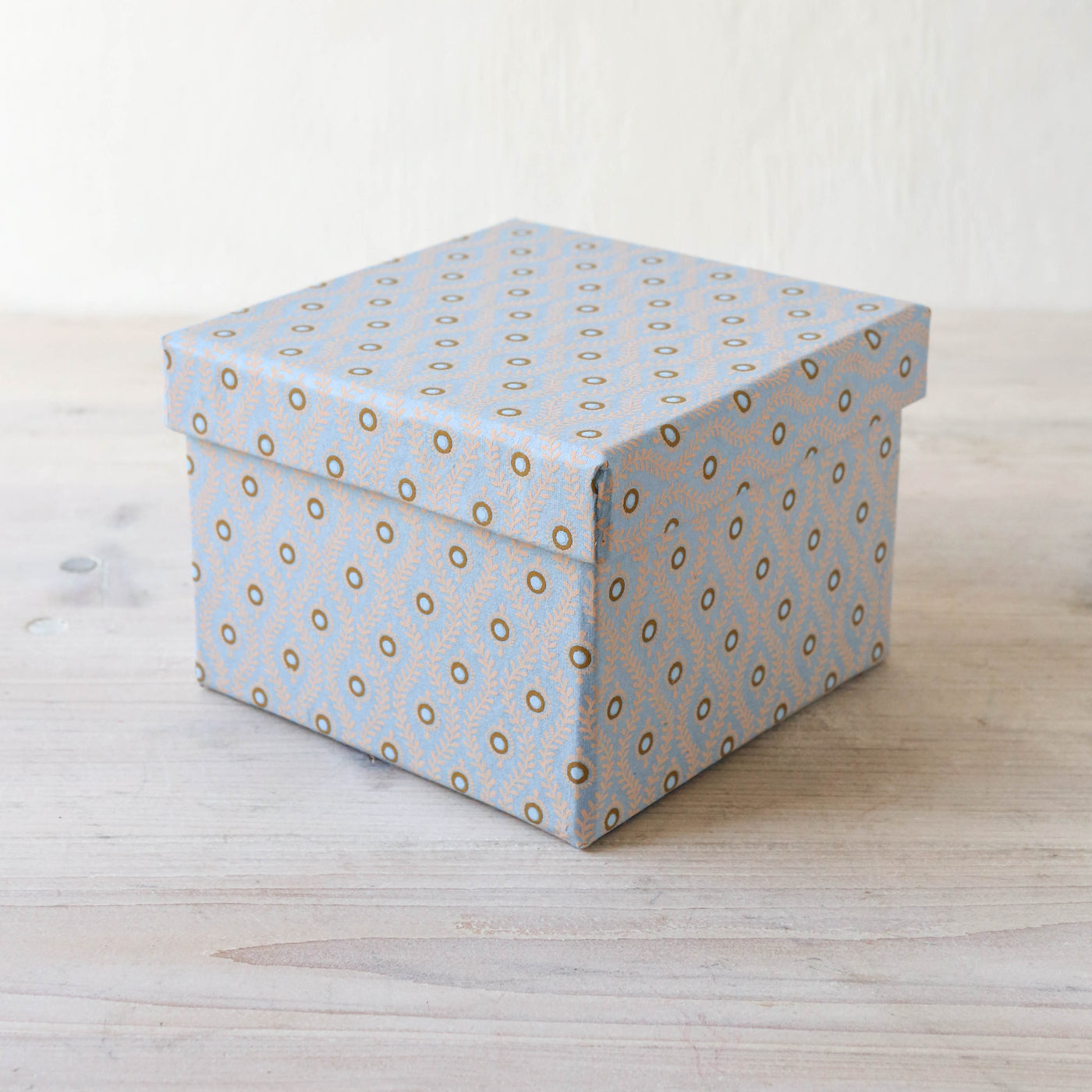 Cubic Covered Storage Box in Lulu Sky - Small