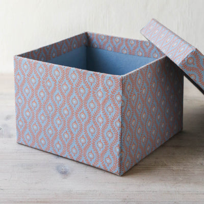 Cubic Covered Storage Box in Lulu Sky - Large