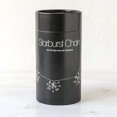 Wire Starburst Lights in Silver - 240 lights 3m, Mains Powered