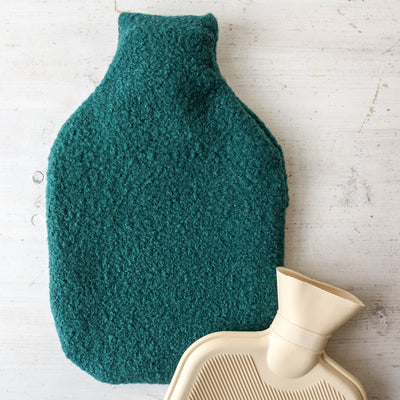 Handmade Hot Water Bottle - Forest Boucle