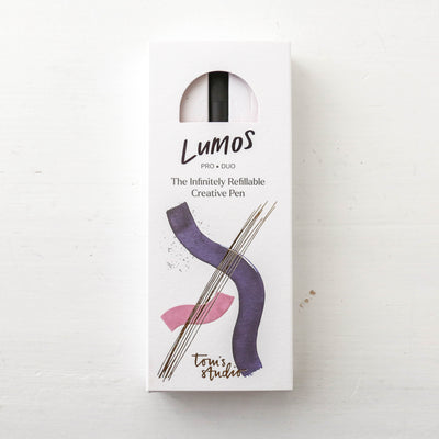 The Lumos Pro Duo in Black - Two Refillable Pens with Multiple Tips