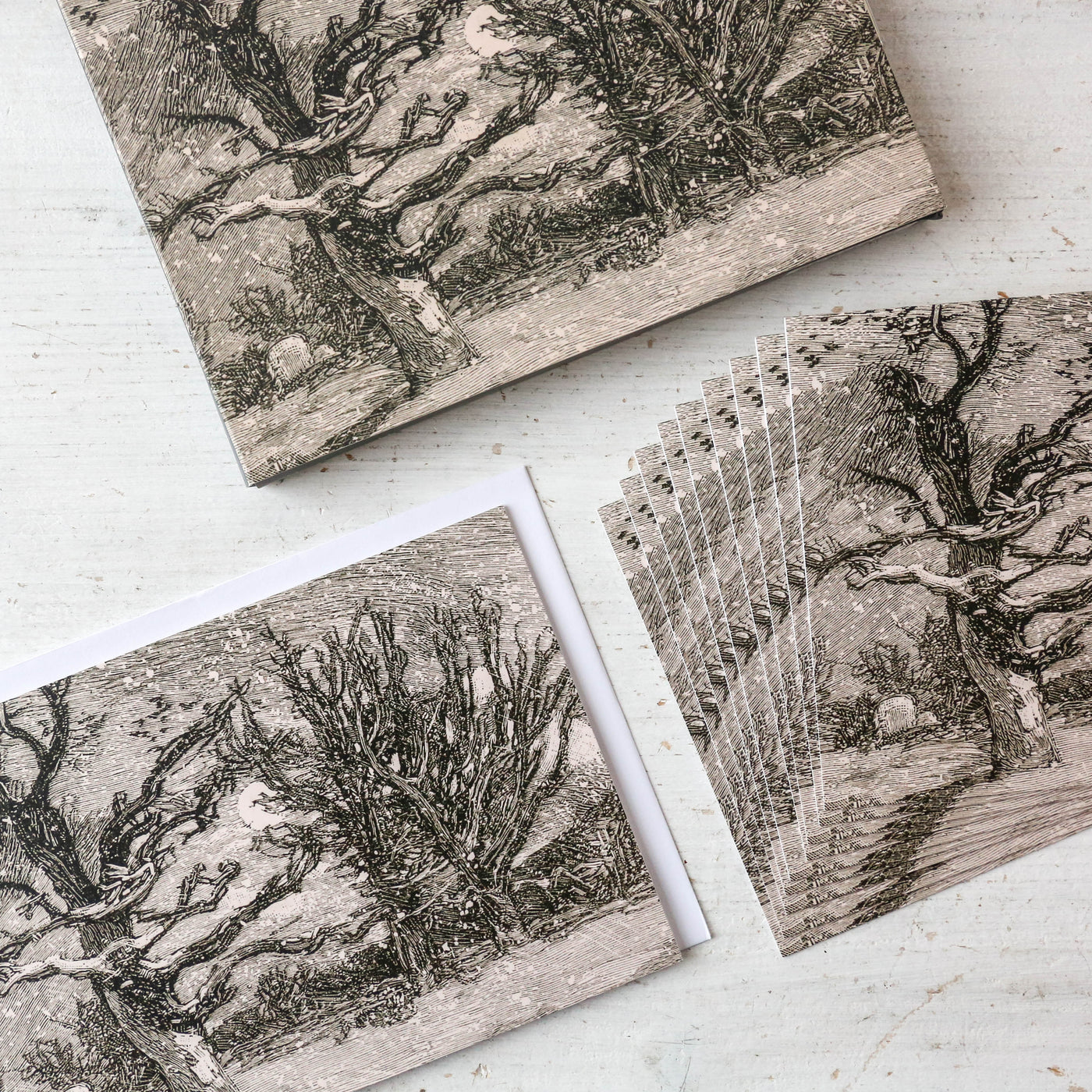 Auguste-Louis Lepère 'Trees in Snow' 10 Christmas Cards