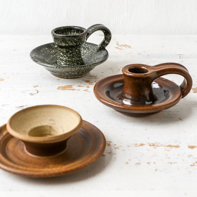 Studio Pottery Dinner Candle Holder - Batch 1