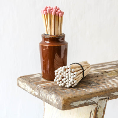 Vintage Cream Jar Match Keeper