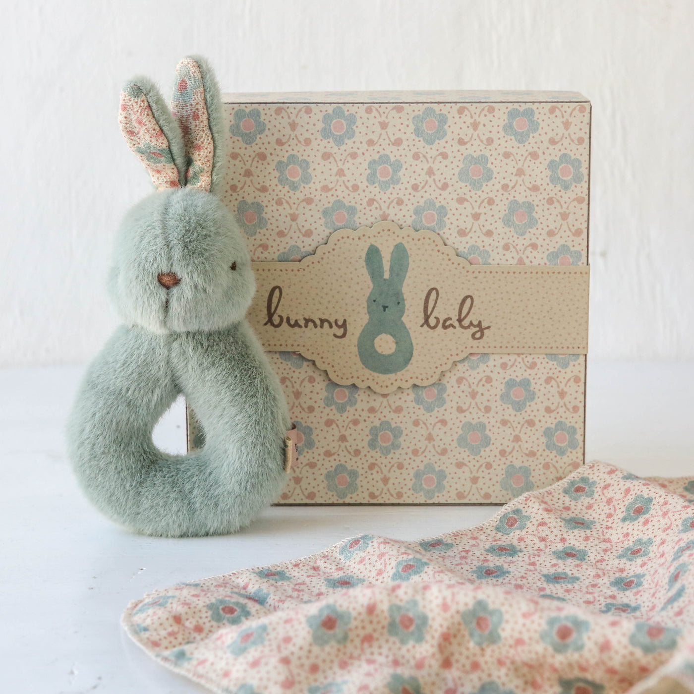 Maileg Rabbit Rattle Set - Mint