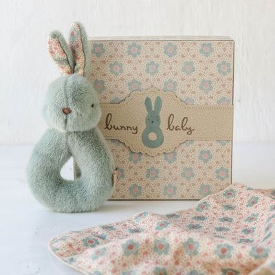 Maileg Rabbit Rattle Set - Mint