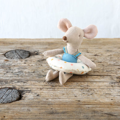 Little Sister Beach Mouse with Float - Multi Dot