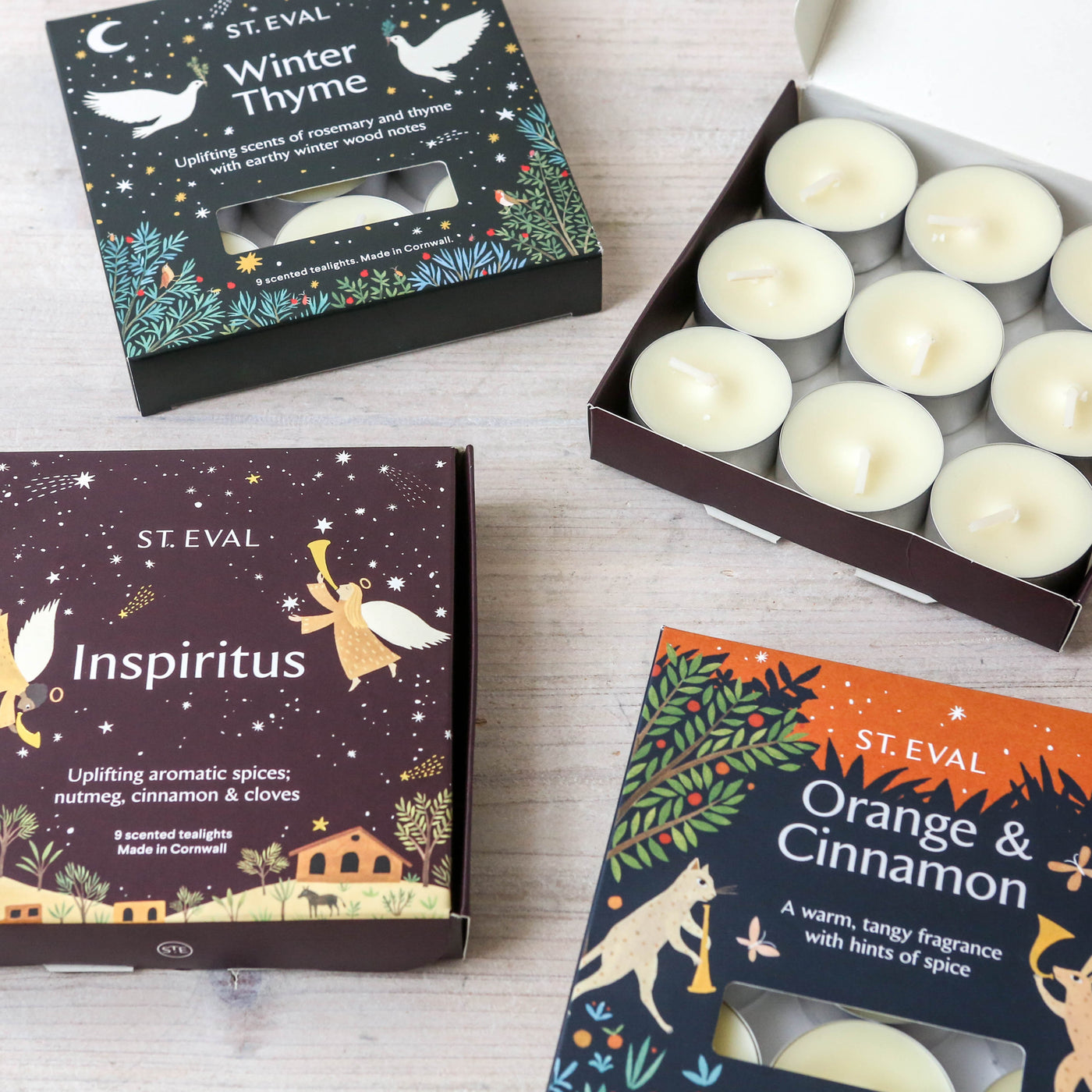 St. Eval Festive Scented Tealights - Box of 9
