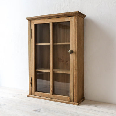 Halden Fir Wood Glazed Cabinet