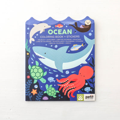 Colouring Book with Stickers - Ocean