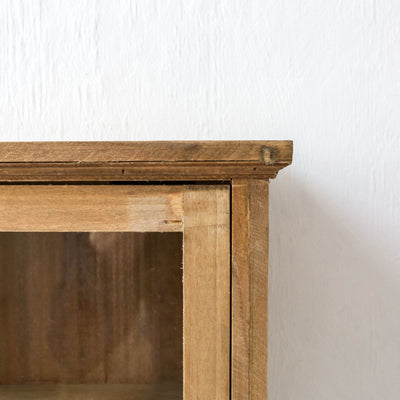 Halden Fir Wood Glazed Cabinet