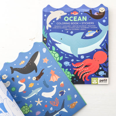 Colouring Book with Stickers - Ocean
