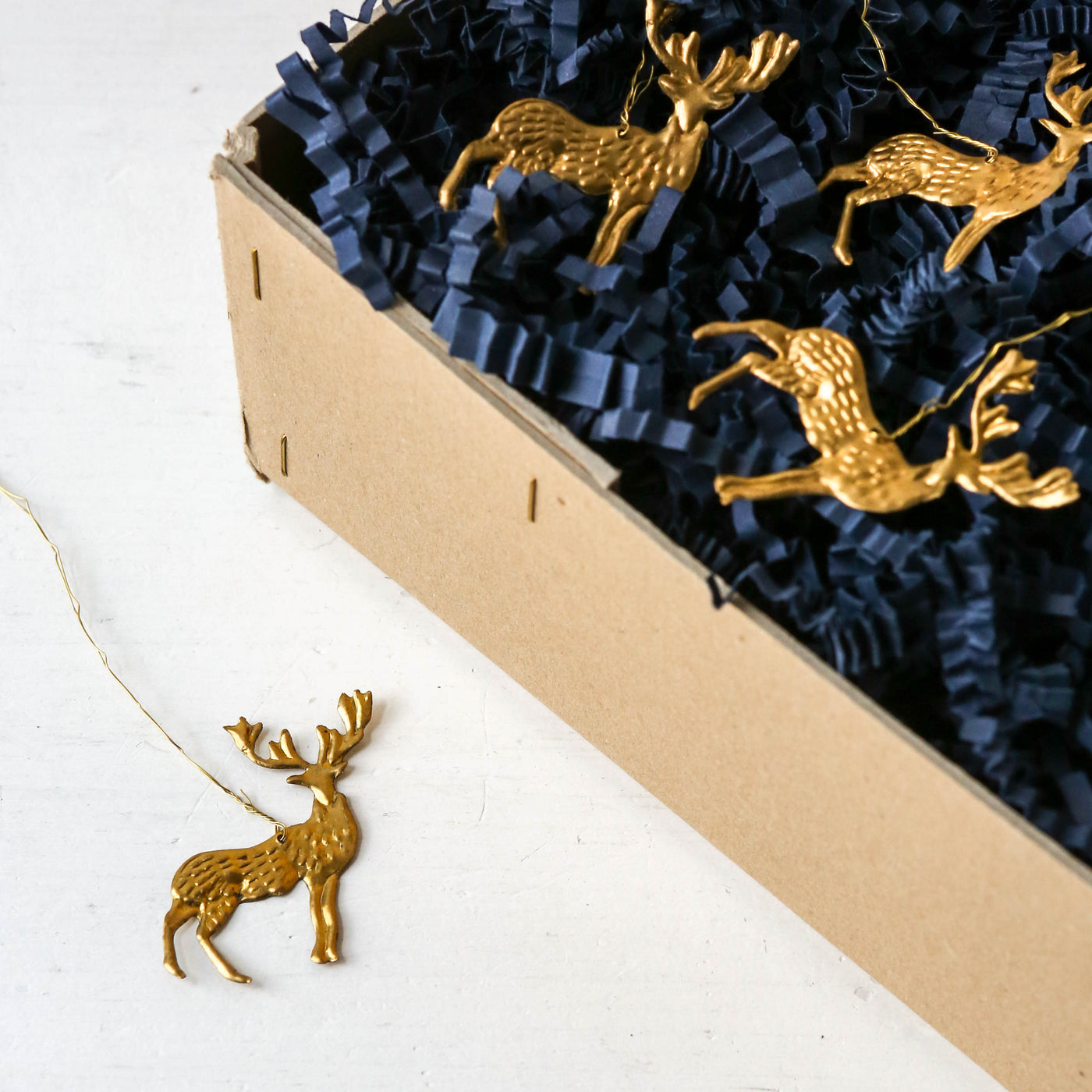 Deer Decoration - Pressed Antique Brass