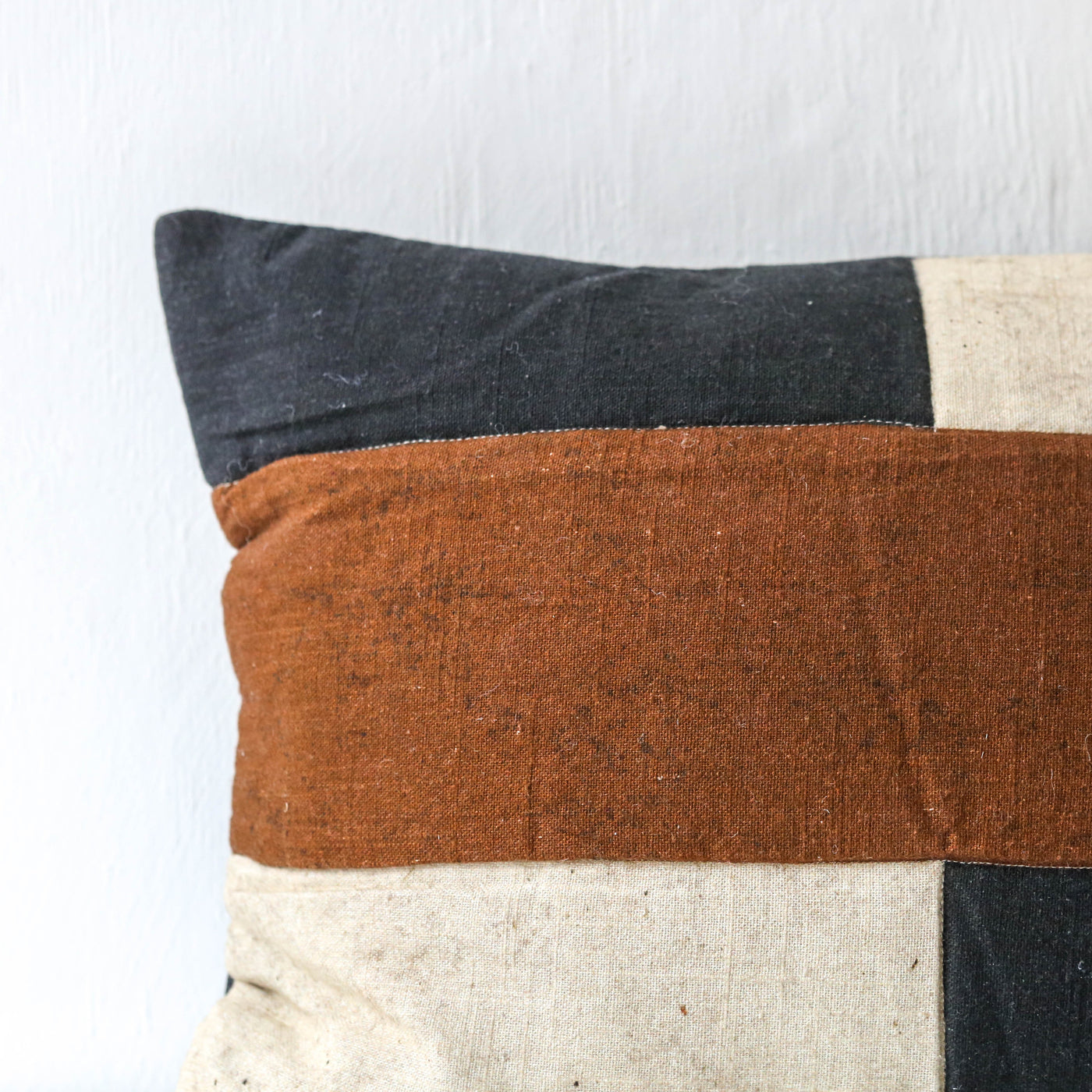 Multi Colour Patch Oblong Cushion