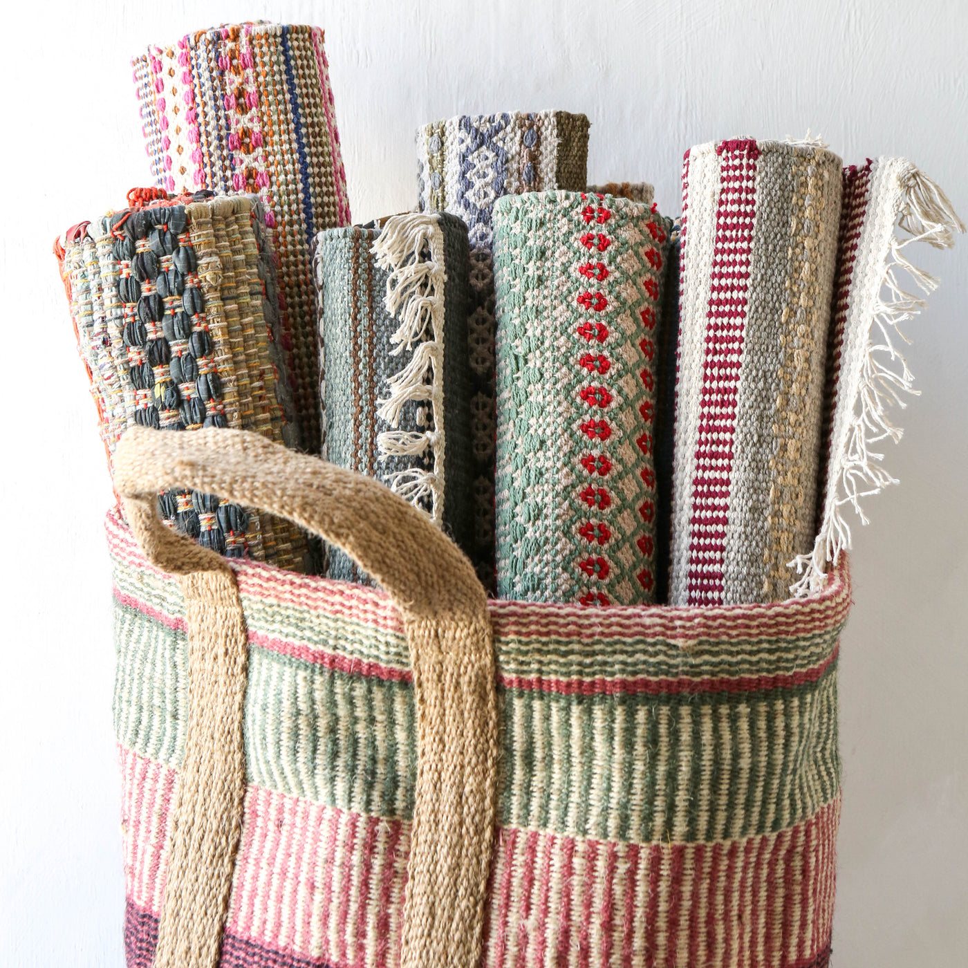 Cotton Stripe Rug in Beach Tones - 60 x 90cm