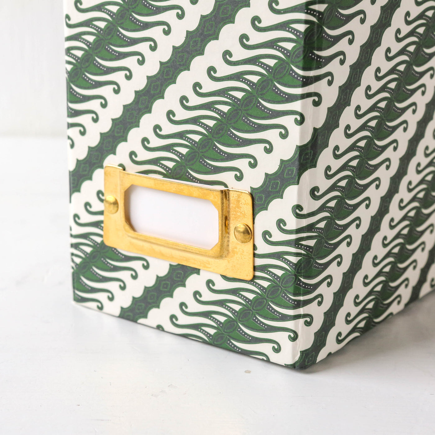Magazine File Box - Green Pattern