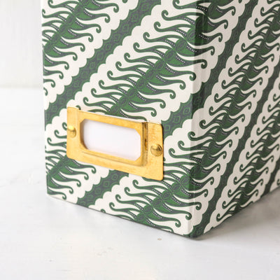 Magazine File Box - Green Pattern