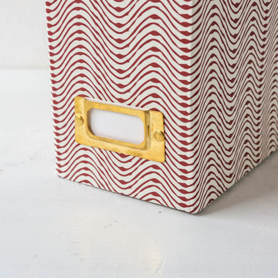 Magazine File Box - Red Pattern