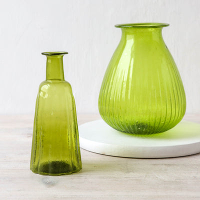 Recycled Glass Vase - Jade