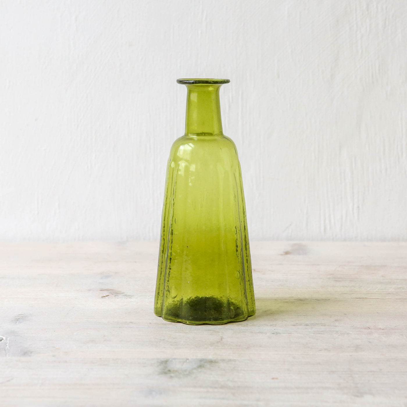 13cm Recycled Glass Shaped Vase - Jade