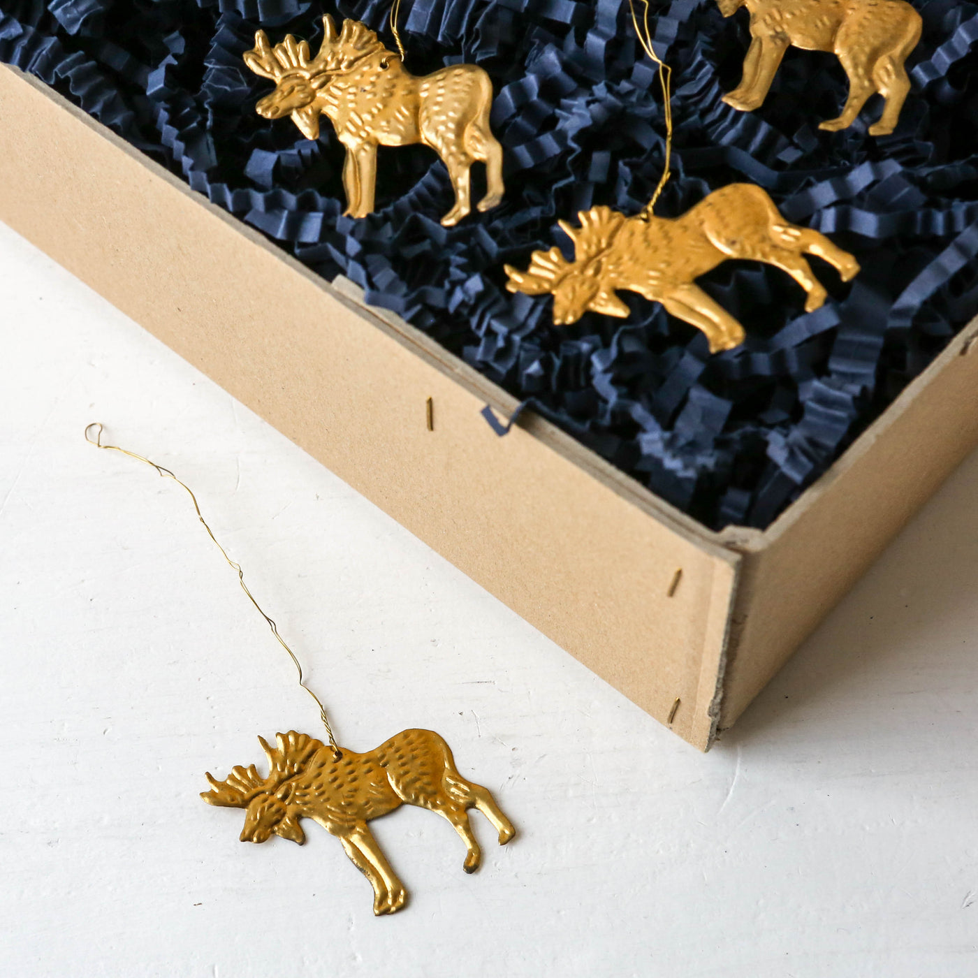 Moose Decoration - Pressed Antique Brass