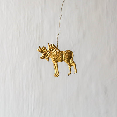 Moose Decoration - Pressed Antique Brass