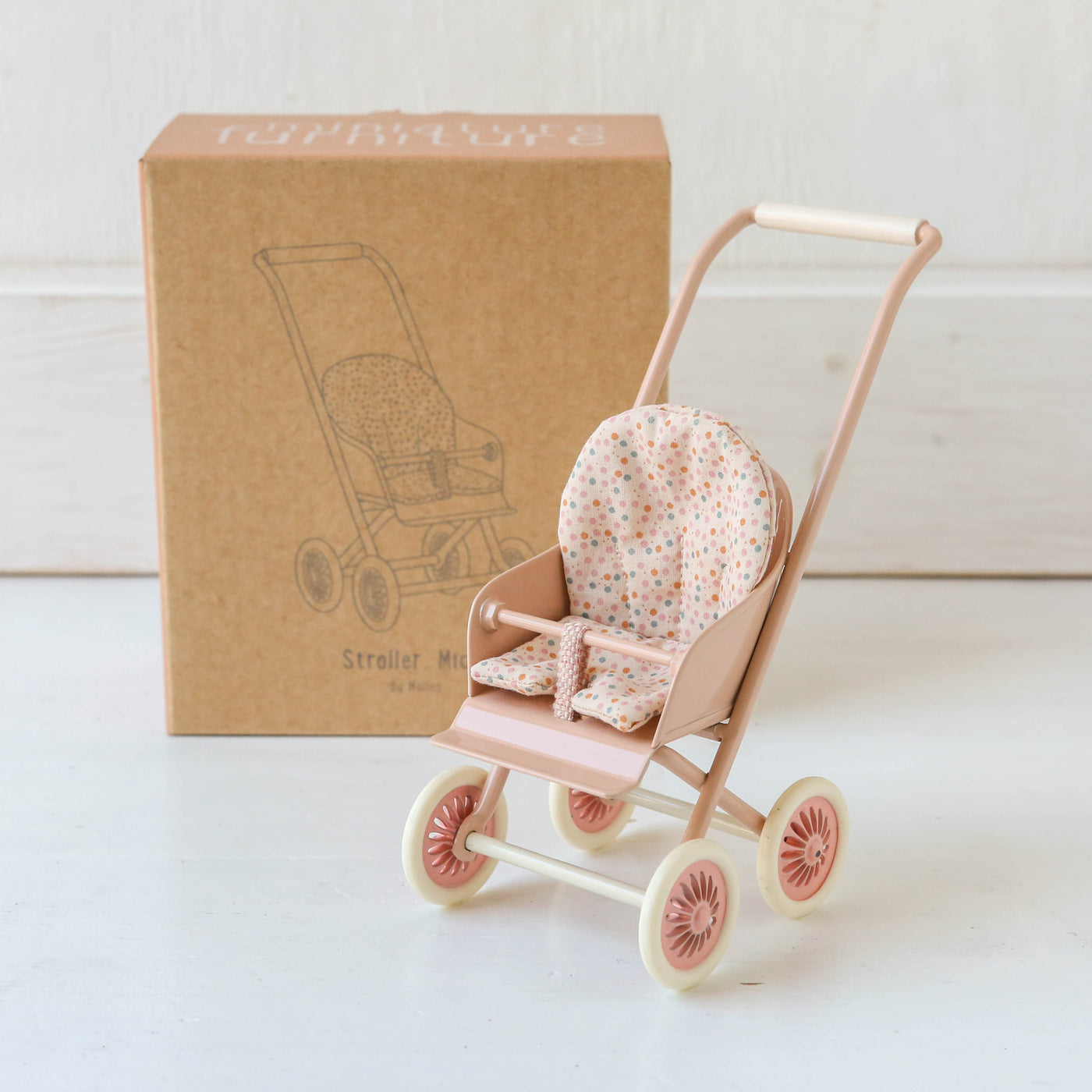 New Maileg 'Micro' Stroller - Powder