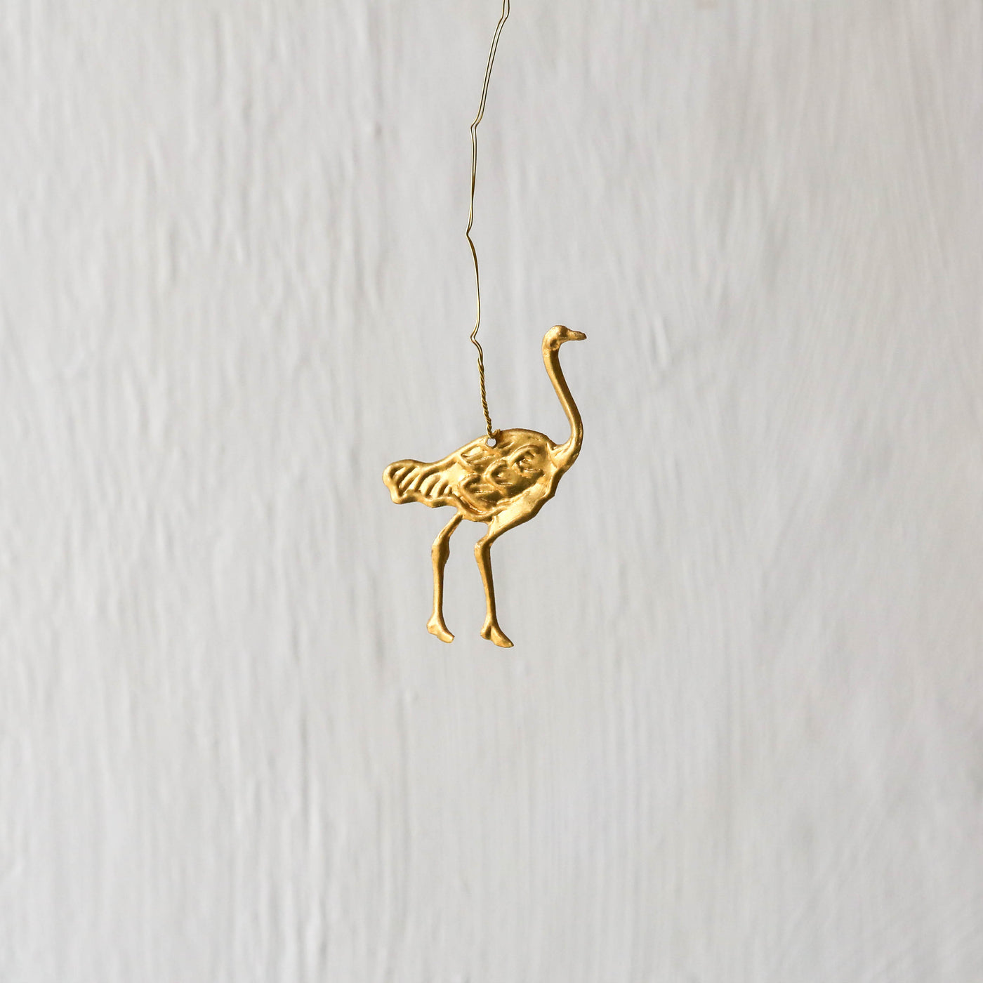 Ostrich Decoration - Pressed Antique Brass