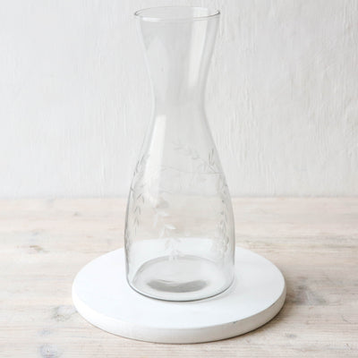 Etched Glass Carafe