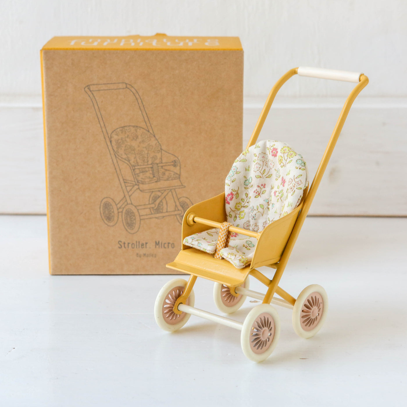 New Maileg 'Micro' Stroller - Yellow