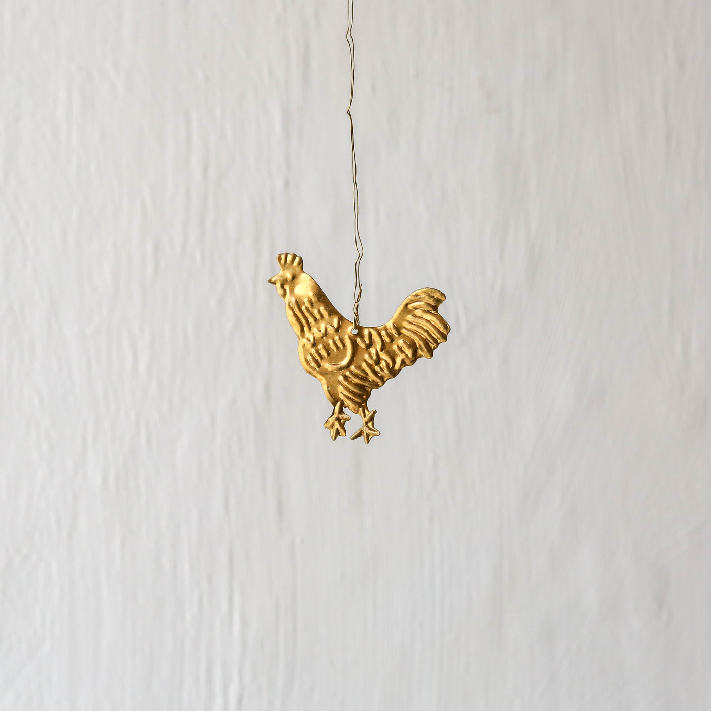 Rooster Decoration - Pressed Antique Brass