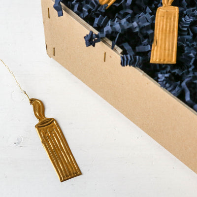 Candle Decoration - Pressed Antique Brass